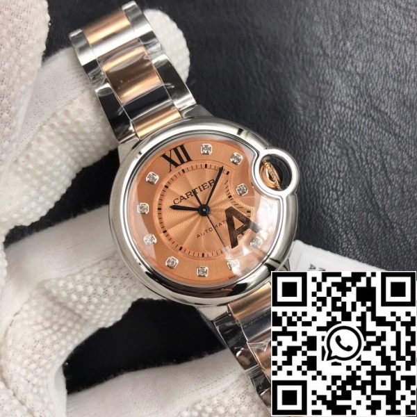 Ballon Bleu De Cartier 33MM 1 1 Best Edition V6 Factory Rose Gold Dial US Replica Watch 3960 Ballon Bleu De Cartier 33MM 1 1 Best Edition V6 Factory Rose Gold Dial