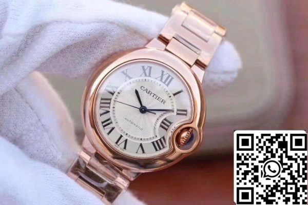 Ballon Bleu De Cartier 33MM W6920068 V9 Factory 1 1 Best Edition Swiss ETA2671 Rosegold US Replica Watch 2734 Ballon Bleu De Cartier 33MM W6920068 V9 Factory 1 1:1 Best Edition Swiss ETA2671 Rosegold