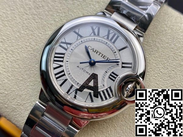 Ballon Bleu De Cartier 33MM W6920071 1 1 Най-доброто издание V6 Factory White Dial САЩ реплика часовник 6336 Ballon Bleu De Cartier 33MM W6920071 1: 1 Най-доброто издание V6 Factory White Dial