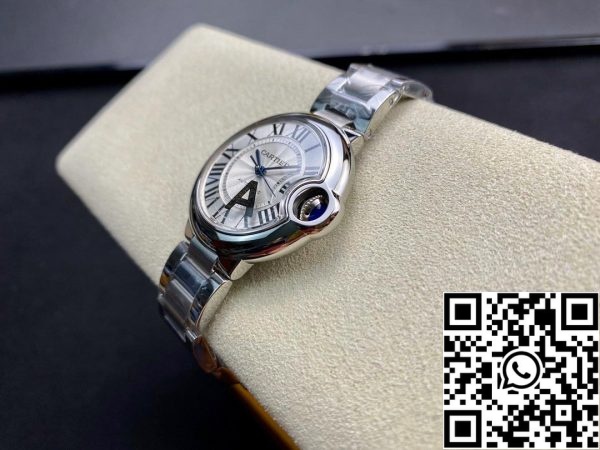 Ballon Bleu De Cartier 33MM W6920071 1 1 Best Edition V6 Factory Weißes Zifferblatt US Replica Uhr 8253 Ballon Bleu De Cartier 33MM W6920071 1:1 Best Edition V6 Factory Weißes Zifferblatt