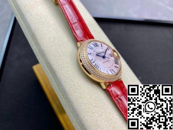 Ballon Bleu De Cartier 33MM WJBB0033 1 1 Best Edition 3K Factory Red Strap US Replica Watch 3241 Ballon Bleu De Cartier 33MM WJBB0033 1:1 Best Edition 3K Factory Red Strap