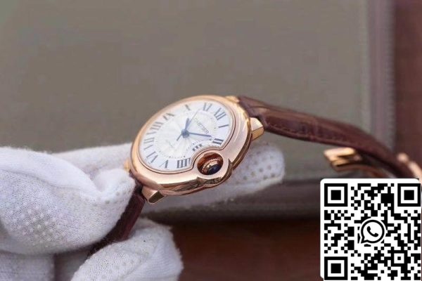 Ballon Bleu De Cartier 33mm Rosegold 1 1 Best Edition Brown Leather Strap Swiss ETA 2671 US Replica Watch 2064 Ballon Bleu De Cartier 33mm Rosegold 1:1 Best Edition Brown Leather Strap Swiss ETA 2671