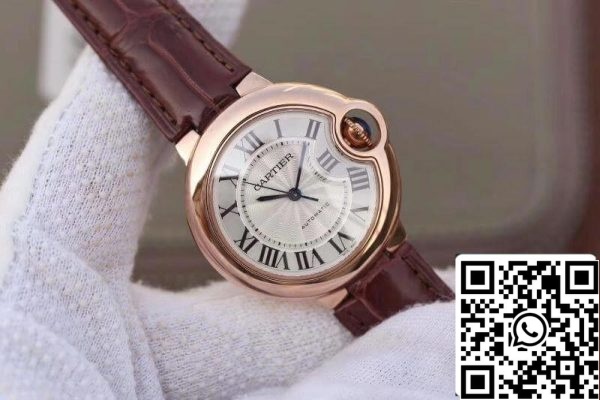 Ballon Bleu De Cartier 33mm Rosegold 1 1 най-доброто издание кафява кожена каишка швейцарски ETA 2671 САЩ реплика часовник 4472 Ballon Bleu De Cartier 33mm Rosegold 1: 1 най-доброто издание кафява кожена каишка швейцарски ETA 2671