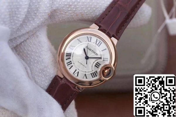 Ballon Bleu De Cartier 33mm Rosegold 1 1 Best Edition Braunes Lederarmband Schweizer ETA 2671 US Replica Uhr 7200 Ballon Bleu De Cartier 33mm Rosegold 1:1 Best Edition Braunes Lederarmband Schweizer ETA 2671