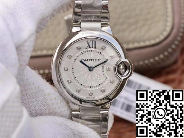 Ballon Bleu De Cartier 33mm V6 Factory 1 1 legjobb kiadás svájci kvarc ETA157 fehér számlap US Replica Watch 6503 Ballon Bleu De Cartier 33mm V6 Factory 1 1:1 legjobb kiadás svájci kvarc ETA157 fehér számlapos