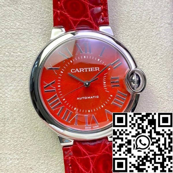 Ballon Bleu De Cartier 36MM 1:1 Best Edition 3K Factory Red Dial US Replica Zegarek 1219 Ballon Bleu De Cartier 36MM 1:1 Best Edition 3K Factory Red Dial