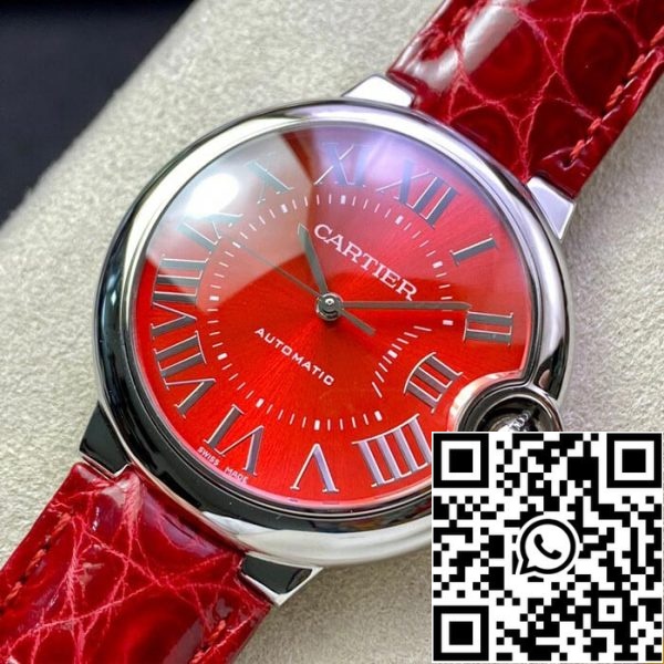 Ballon Bleu De Cartier 36MM 1 1 Beste Ausgabe 3K Fabrik Rotes Zifferblatt US Replica Uhr 960 Ballon Bleu De Cartier 36MM 1:1 Beste Ausgabe 3K Fabrik Rotes Zifferblatt