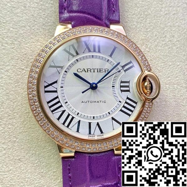 Ballon Bleu De Cartier 36MM WJBB0009 1 1 Най-доброто издание 3K Фабрика Диамант Безел САЩ Реплика часовник 9961 Ballon Bleu De Cartier 36MM WJBB0009 1: 1 Най-доброто издание 3K Фабрика Диамант Безел