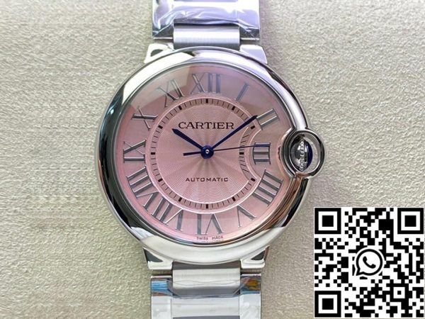 Ballon Bleu De Cartier 36MM WSBB0007 1 1 Best Edition 3K Factory Pink Dial US Réplica Relógio 2421 Ballon Bleu De Cartier 36MM WSBB0007 1:1 Best Edition 3K Factory Pink Dial