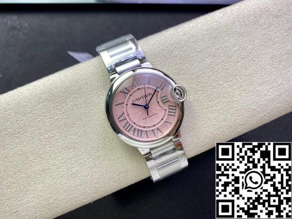 Ballon Bleu De Cartier 36MM WSBB0007 1 1 Melhor Edição 3K Fábrica Mostrador Rosa EUA Réplica Relógio 4290 Ballon Bleu De Cartier 36MM WSBB0007 1:1 Melhor Edição 3K Fábrica Mostrador Rosa