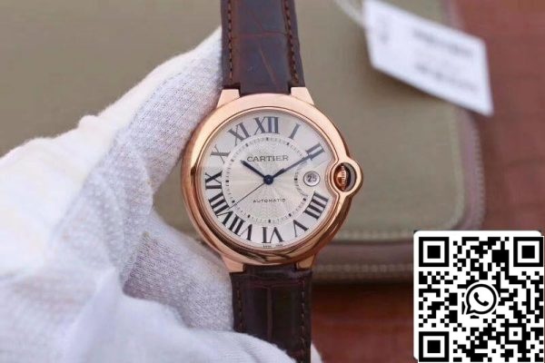 Ballon Bleu De Cartier 42 WGBB0017 V9 Factory 1 1 Best Edition Swiss ETA2824 2 Rosegold τυλιγμένο ασημένιο καντράν ΗΠΑ Replica ρολόι 4952 Ballon Bleu De Cartier 42 WGBB0017 V9 Factory 1: 1 Best Edition Swiss ETA2824-2 Rosegold τυλιγμένο ασημένιο καντράν