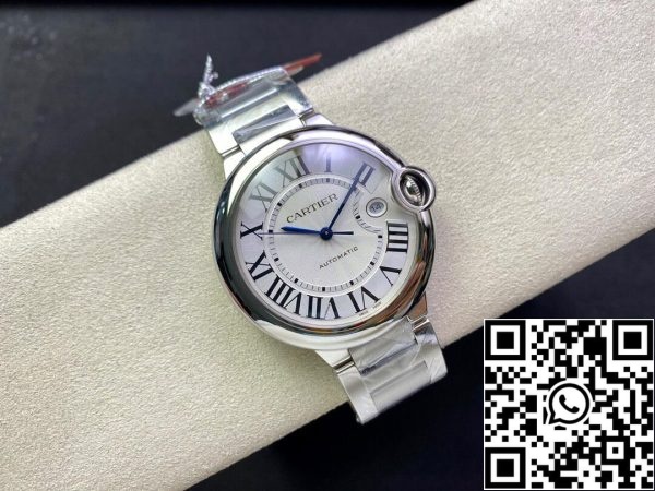 Ballon Bleu De Cartier 42MM W69012Z4 1 1 Лучшее издание 3K завод белый циферблат США Реплика часы 2846 Ballon Bleu De Cartier 42MM W69012Z4 1:1 Лучшее издание 3K завод белый циферблат