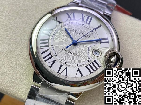 Ballon Bleu De Cartier 42MM W69012Z4 1:1 Best Edition 3K Factory White Dial US Replica Zegarek 530 Ballon Bleu De Cartier 42MM W69012Z4 1:1 Best Edition 3K Factory White Dial