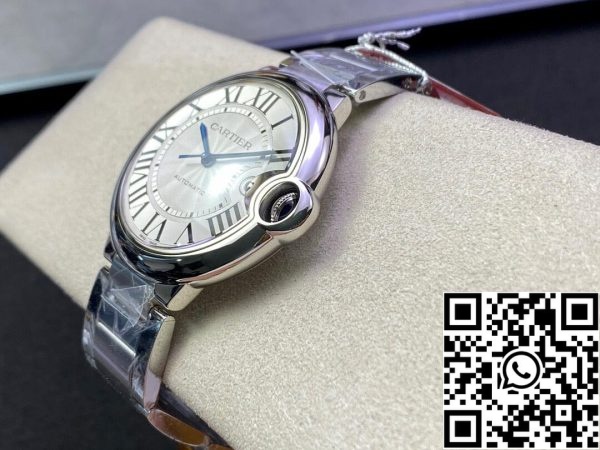 Ballon Bleu De Cartier 42MM W69012Z4 1 1 Лучшее издание 3K завод белый циферблат США Реплика часы 5924 Ballon Bleu De Cartier 42MM W69012Z4 1:1 Лучшее издание 3K завод белый циферблат