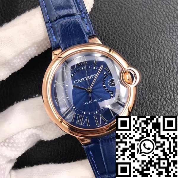 Ballon Bleu De Cartier 42MM WGBB0036 1:1 Best Edition V6 Factory Rose Gold US Replica Zegarek 6859 Ballon Bleu De Cartier 42MM WGBB0036 1:1 Best Edition V6 Factory Rose Gold