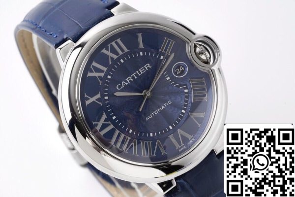 Ballon Bleu De Cartier 42MM WSBB0027 1 1 Best Edition AF Factory Blue Dial US Replica Klocka 9873 Ballon Bleu De Cartier 42MM WSBB0027 1:1 Best Edition AF Factory Blue Dial