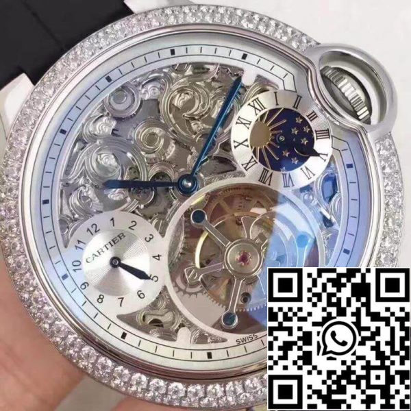 Ballon Bleu De Cartier Tourbillon 1 1 Best Edition Swiss Tourbillon Diamonds bezel Black Leather Strap US Replica Watch 2936 Ballon Bleu De Cartier Tourbillon 1:1 Best Edition Swiss Tourbillon Diamonds bezel Black Leather Strap