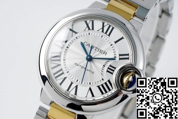 Ballon Bleu De Cartier W2BB0002 33MM 1 1 Best Edition AF Factory White Dial US Replica Watch 3033 Ballon Bleu De Cartier W2BB0002 33MM 1:1 Best Edition AF Factory White Dial