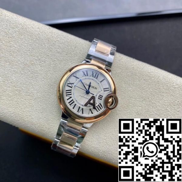 Ballon Bleu De Cartier W2BB0023 33MM 1 1 Best Edition V6 Factory Rose Gold US Replica Klocka 2933 Ballon Bleu De Cartier W2BB0023 33MM 1:1 Best Edition V6 Factory Rose Gold