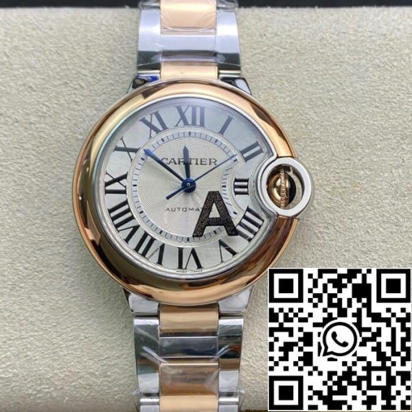 Ballon Bleu De Cartier W2BB0023 33MM 1 1 Best Edition V6 Factory Rose Gold US Replica Klocka 3682 Ballon Bleu De Cartier W2BB0023 33MM 1:1 Best Edition V6 Factory Rose Gold