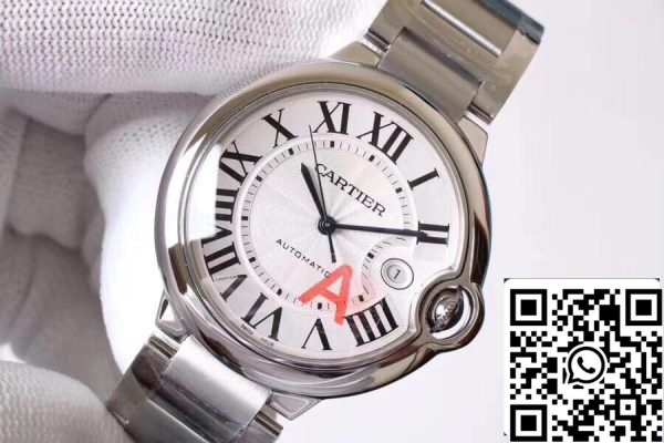 Ballon Bleu De Cartier W69012Z4 1 1 Най-доброто издание V6 фабрика сребърен циферблат САЩ реплика часовник 4324 Ballon Bleu De Cartier W69012Z4 1: 1 Най-доброто издание V6 фабрика сребърен циферблат