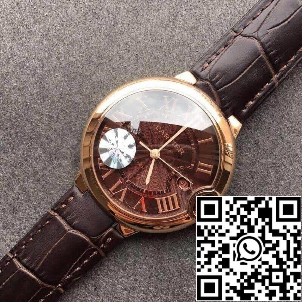 Ballon Bleu De Cartier W6920037 1:1 Best Edition V6 Factory Rose Gold US Replica Zegarek 8897 Ballon Bleu De Cartier W6920037 1:1 Best Edition V6 Factory Rose Gold