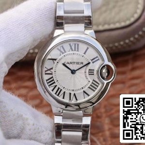 Ballon Bleu De Cartier W6920084 V6 Factory 1 1 Best Edition Swiss Quartz ETA157 Silver Dial US Replica Watch 6546 Cart