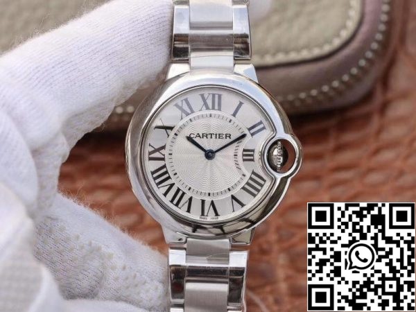 Ballon Bleu De Cartier W6920084 V6 Factory 1:1 Best Edition Swiss Quartz ETA157 Silver Dial US Replica Zegarek 6546 Ballon Bleu De Cartier W6920084 V6 Factory 1:1 Best Edition Swiss Quartz ETA157 Silver Dial