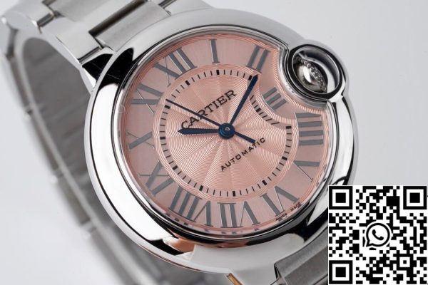 ساعة بالون بلو دي كارتييه W6920100 W6920100 33MM 33MM 331 1 1 Best Best Edition AF Factory Pink Dial ساعة أمريكية مقلدة 2661 ساعة بالون بلو دي كارتييه W6920100 33MM 1:1 Best Edition AF Factory Pink Dial