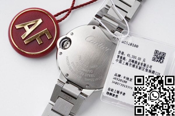 Ballon Bleu De Cartier W6920100 33MM 1 1 Best Edition AF Factory vaaleanpunainen soittaa Yhdysvaltain Replica katsella 422 Ballon Bleu De Cartier W6920100 33MM 1:1 Best Edition AF Factory vaaleanpunainen soittaa