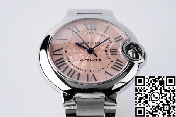 Ballon Bleu De Cartier W6920100 33MM 1 1 Best Edition AF Factory vaaleanpunainen soittaa Yhdysvaltain Replica katsella 8384 Ballon Bleu De Cartier W6920100 33MM 1:1 Best Edition AF Factory vaaleanpunainen soittaa