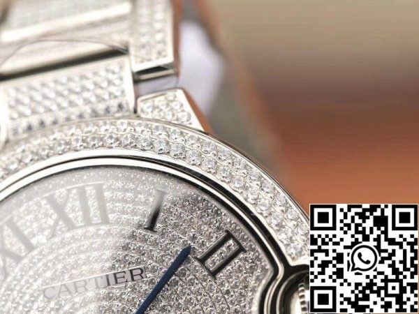 Ballon Bleu De Cartier WE9009Z3 42mm TW Factory 1 1 Best Edition Full Diamond Dial švicarski ETA2824 ZDA replika Watch 3099 Ballon Bleu De Cartier WE9009Z3 42mm TW Factory 1: 1 Best Edition Full Diamond Dial švicarski ETA2824