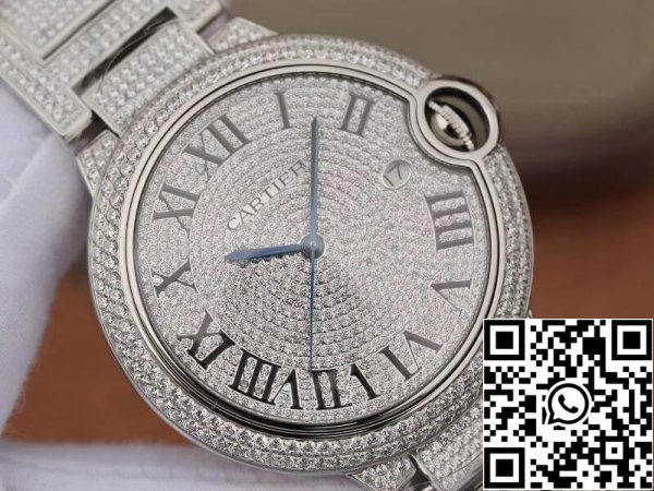 Ballon Bleu De Cartier WE9009Z3 42mm TW Factory 1 1 Best Edition Full Diamond Dial Swiss ETA2824 US Replique Montres 6120 Ballon Bleu De Cartier WE9009Z3 42mm TW Factory 1:1 Best Edition Full Diamond Dial Swiss ETA2824