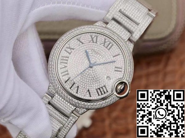 Ballon Bleu De Cartier WE9009Z3 42mm TW Factory 1 1 Best Edition Full Diamond Dial Swiss ETA2824 US Replique Montres 7044 Ballon Bleu De Cartier WE9009Z3 42mm TW Factory 1:1 Best Edition Full Diamond Dial Swiss ETA2824