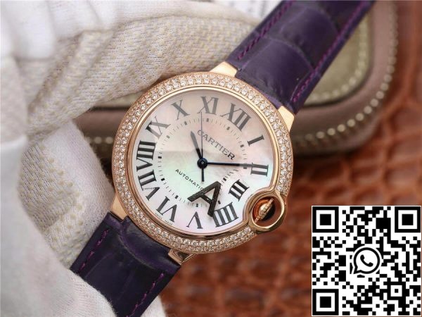 Ballon Bleu De Cartier WE902066 1 1 Best Edition V6 Factory V4 Rose Gold US Replica Uhr 1873 Ballon Bleu De Cartier WE902066 1:1 Best Edition V6 Factory V4 Rose Gold