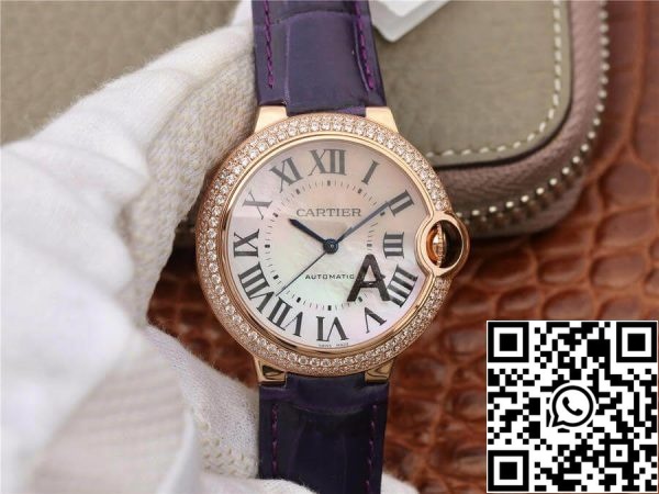 Ballon Bleu De Cartier WE902066 1 1 Best Edition V6 Factory V4 Rose Gold US Replica Uhr 3260 Ballon Bleu De Cartier WE902066 1:1 Best Edition V6 Factory V4 Rose Gold