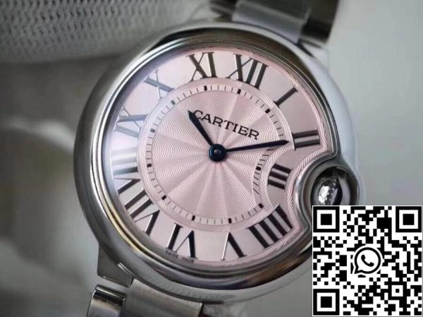 Ballon Bleu De Cartier WE902073 33mm V6 Factory 1 1 Best Edition Swiss Quartz ETA157 Pink Dial US Replica Watch 6096 Ballon Bleu De Cartier WE902073 33mm V6 Factory 1:1 Best Edition Swiss Quartz ETA157 Pink Dial