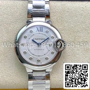 Ballon Bleu De Cartier WE902074 33MM 1 1 Best Edition V6 Factory White Dial US Replica Watch 1064 Cart