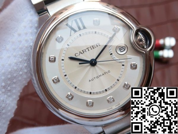 Ballon Bleu De Cartier WE902075 1 1 Най-доброто издание JF Фабрика сребърен циферблат САЩ реплика часовник 1633 Ballon Bleu De Cartier WE902075 1: 1 Най-доброто издание JF Фабрика сребърен циферблат