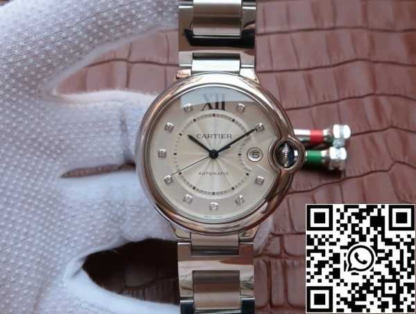 Ballon Bleu De Cartier WE902075 1 1 Najboljša izdaja JF Factory Silver Dial ZDA replika Watch 9145 Ballon Bleu De Cartier WE902075 1: 1 Best Edition JF Factory Silver Dial