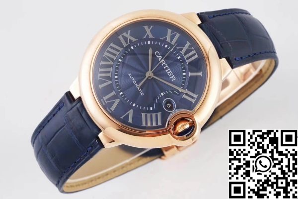 Ballon Bleu De Cartier WGBB0036 42MM 1 1 Best Edition AF Factory Rose Gold Case Yhdysvaltain Replica katsella 1796 Ballon Bleu De Cartier WGBB0036 42MM 1:1 Best Edition AF Factory Rose Gold Case