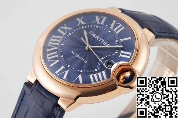 Ballon Bleu De Cartier WGBB0036 42MM 1 1 Best Edition AF Factory Rose Gold Case Yhdysvaltain Replica katsella 5065 Ballon Bleu De Cartier WGBB0036 42MM 1:1 Best Edition AF Factory Rose Gold Case