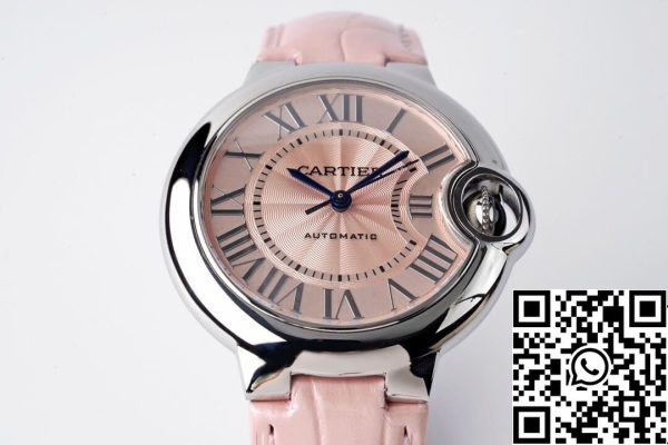 Ballon Bleu De Cartier WSBB0002 33MM 1 1 Best Edition AF Factory Pink Dial US Réplica Relógio 5892 Ballon Bleu De Cartier WSBB0002 33MM 1 1:1 Best Edition AF Factory Pink Dial