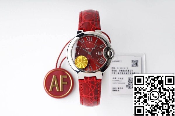 Ballon Bleu De Cartier WSBB0022 33MM 1 1 Best Edition AF Factory Red Dial US Replica Orologio 2507 Ballon Bleu De Cartier WSBB0022 33MM 1:1 Best Edition AF Factory Red Dial