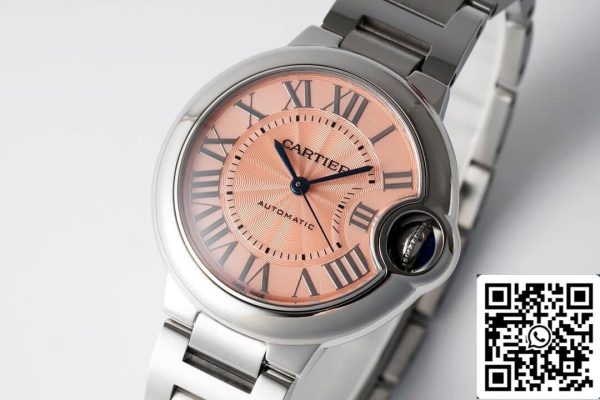 ساعة بالون بلو دي كارتييه WSBB0046 33MM 33BB0046 33MM 1:1 Best Edition AF Factory Pink Dial ساعة أمريكية طبق الأصل 3659 ساعة بالون بلو دي كارتييه WSBB0046 33MM 1:1 Best Edition AF Factory Pink Dial