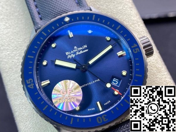 Blancpain Fifty Fathoms 5000 0240 O52A 1 1 Mejor Edición GF Factory Esfera Azul US Reloj Replica 1797 Blancpain Fifty Fathoms 5000-0240-O52A 1:1 Mejor Edición GF Factory Esfera Azul