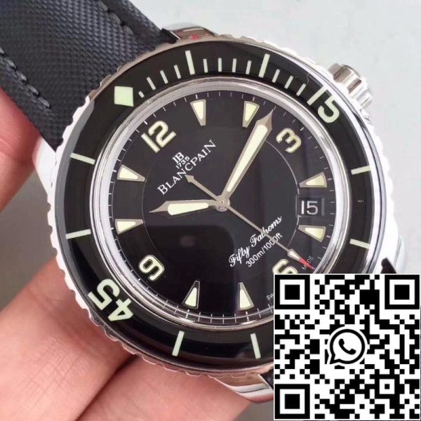 Blancpain Fifty Fathoms 5015 1130 52 ZF Factory 1 1 Mejor Edición suiza ETA2836 2 Negro Vela lienzo Correa US Replica Watch 457 Blancpain Fifty Fathoms 5015-1130-52 ZF Factory 1 1 Mejor Edición suiza ETA2836-2 Negro Vela lienzo Correa