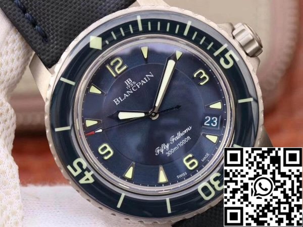 Blancpain Fifty Fathoms 5015 12B40 O52A ZF Factory 1 1 Най-доброто издание швейцарски ETA2836 2 Черно платно каишка САЩ реплика часовник 1173 Blancpain Fifty Fathoms 5015-12B40-O52A ZF Factory 1: 1 Най-доброто издание швейцарски ETA2836-2 Черно платно каишка