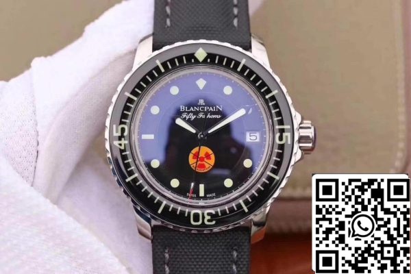 Blancpain Fifty Fathoms 5015B 1130 52 ZF Завод 1 1 Лучший выпуск швейцарский ETA2836 2 Superlumed правильно текстурированные черный циферблат США Реплика часы 467 Blancpain Fifty Fathoms 5015B-1130-52 ZF Завод 1:1 Лучший выпуск швейцарский ETA2836-2 Superlumed правильно текстурированные черный циферблат