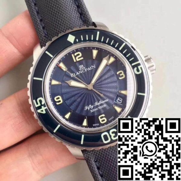 Blancpain Fifty Fathoms 5015D 1140 52B ZF Factory herrklockor 1 1 Best Edition Swiss ETA2836 2 Blue Dial US Replica Watch 1710 Blancpain Fifty Fathoms 5015D-1140-52B ZF Factory herrklockor 1:1 Best Edition Swiss ETA2836-2 Blue Dial